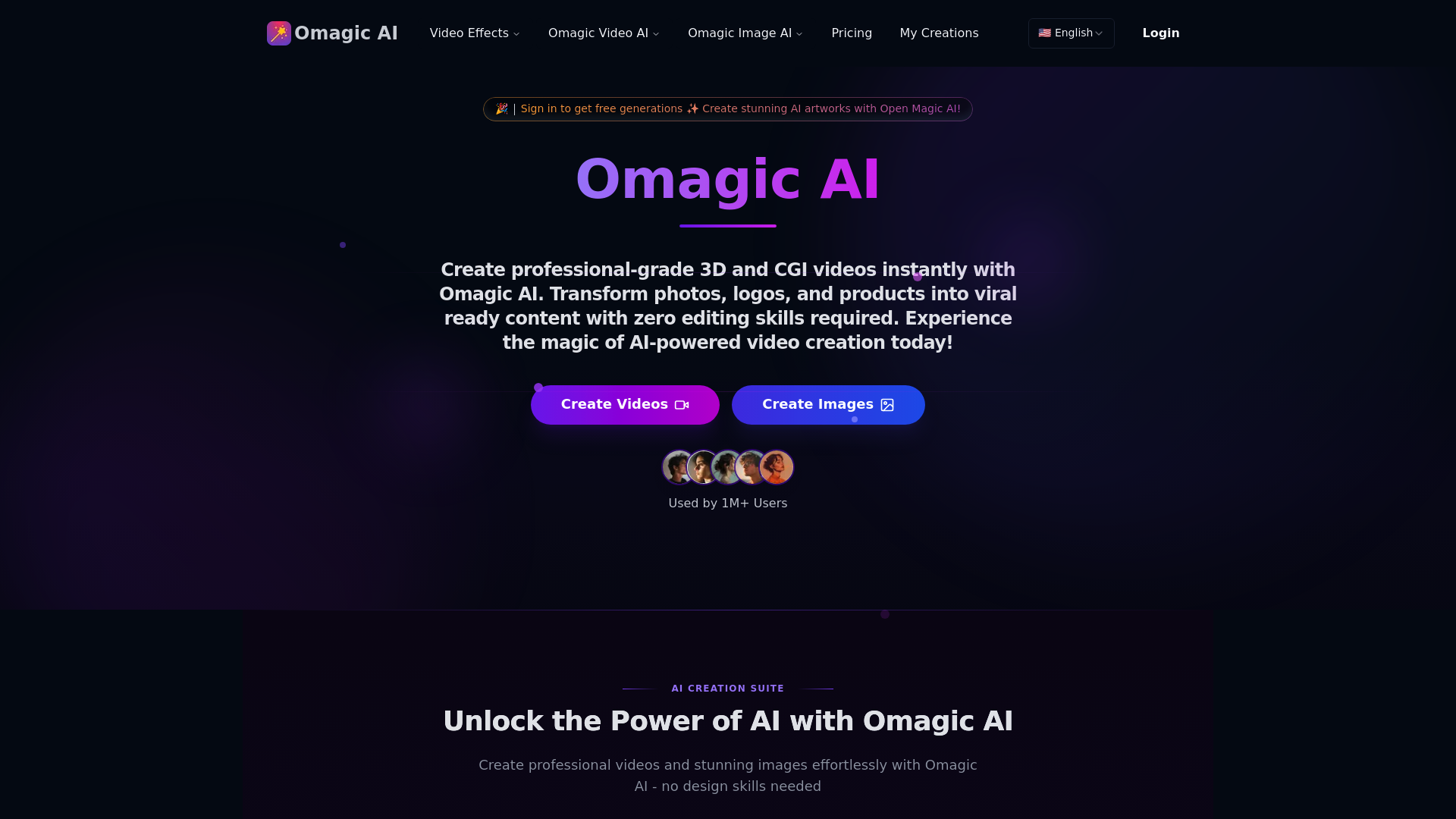 Omagic AI - Create Viral Ready 3D Content with AI