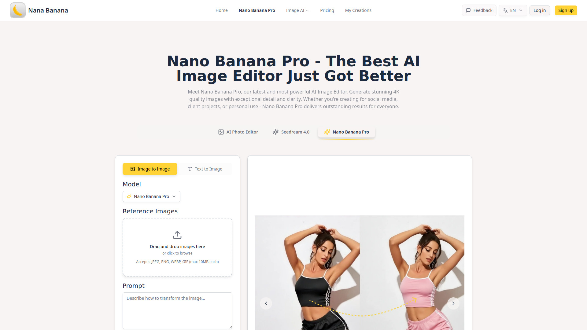 Nano Banana Pro - Next-Gen AI Image Editor with 4K Quality