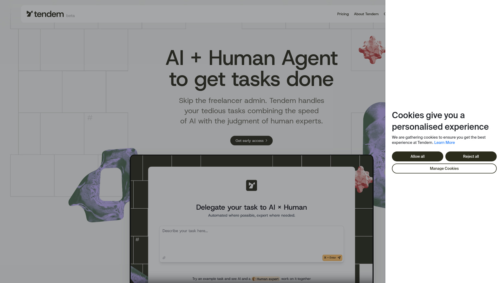 AI + Human Agent to get tasks done