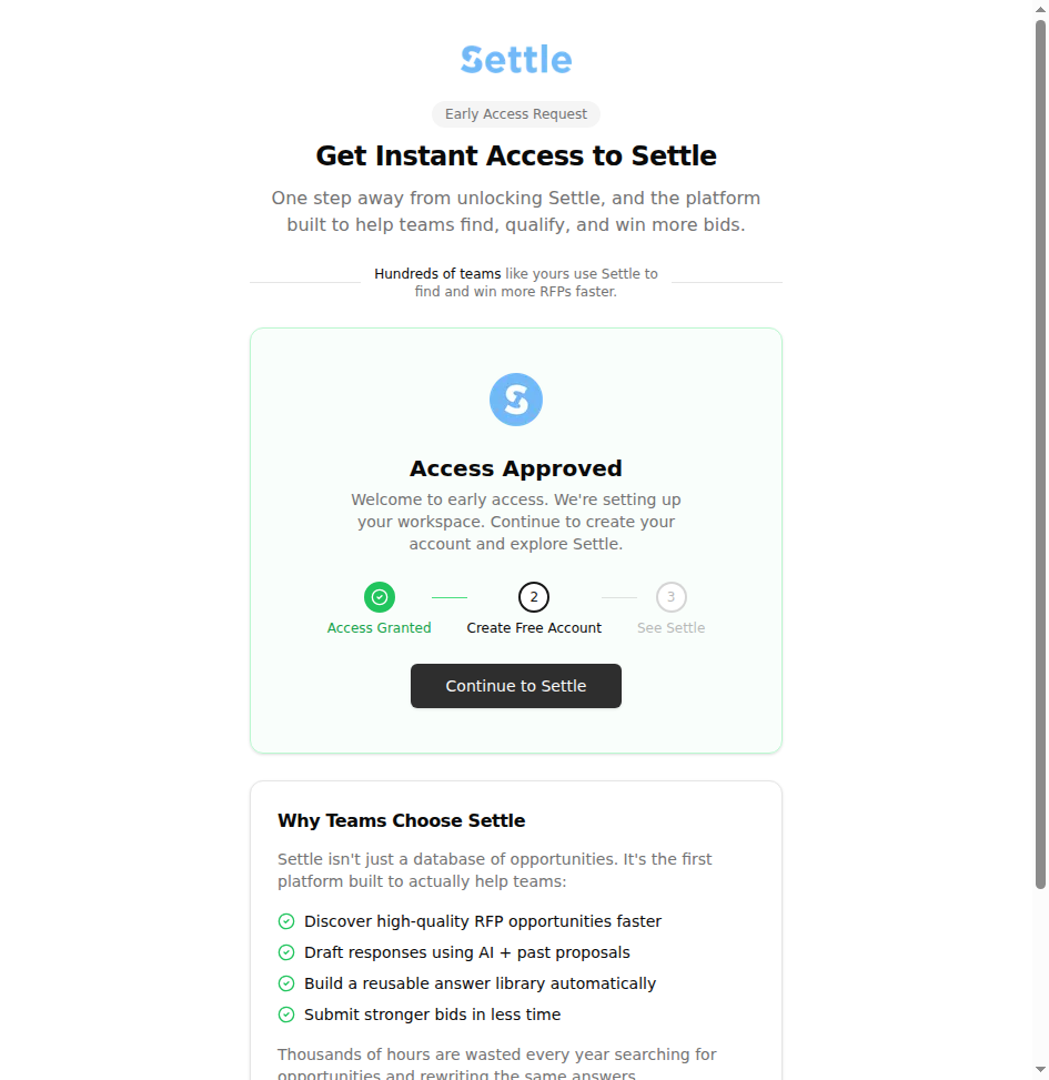 Settle Review: AI RFP Discovery and Response Workflow Platform Settle Review: AI RFP Discovery and Response Workflow Platform