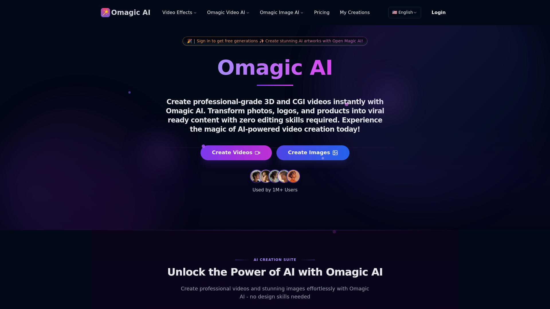 Omagic AI - Create Viral Ready 3D Content with AI