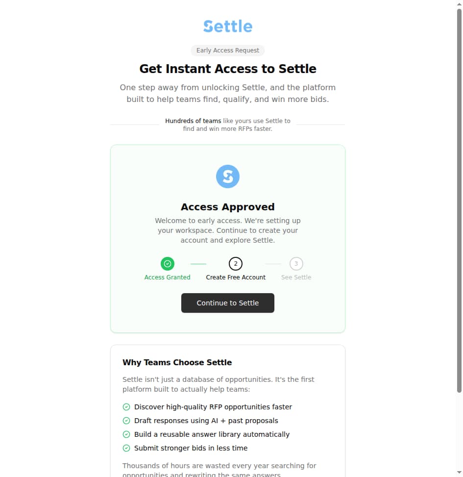 Settle Review: AI RFP Discovery and Response Workflow Platform